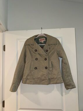 Mossimo Supply Co. Tan Double-Breasted Peacoat Jacket